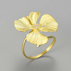 Golden Peony Ring