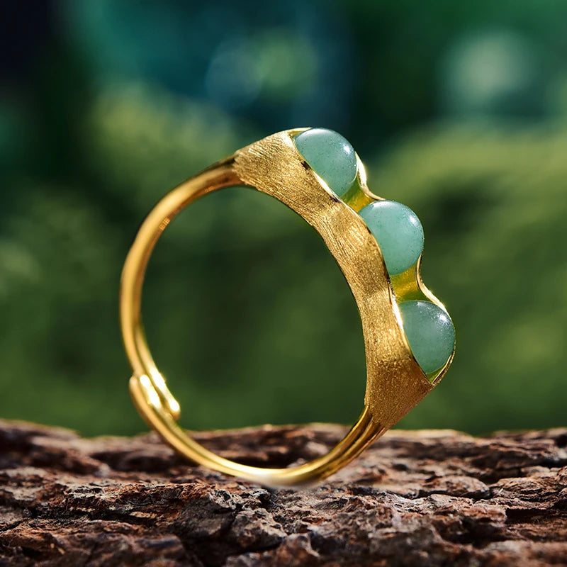 Peapod Aventurine Ring
