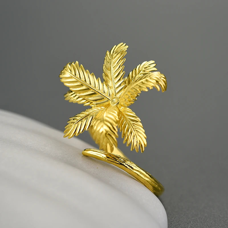 Coconut Tree On The Beach Ring