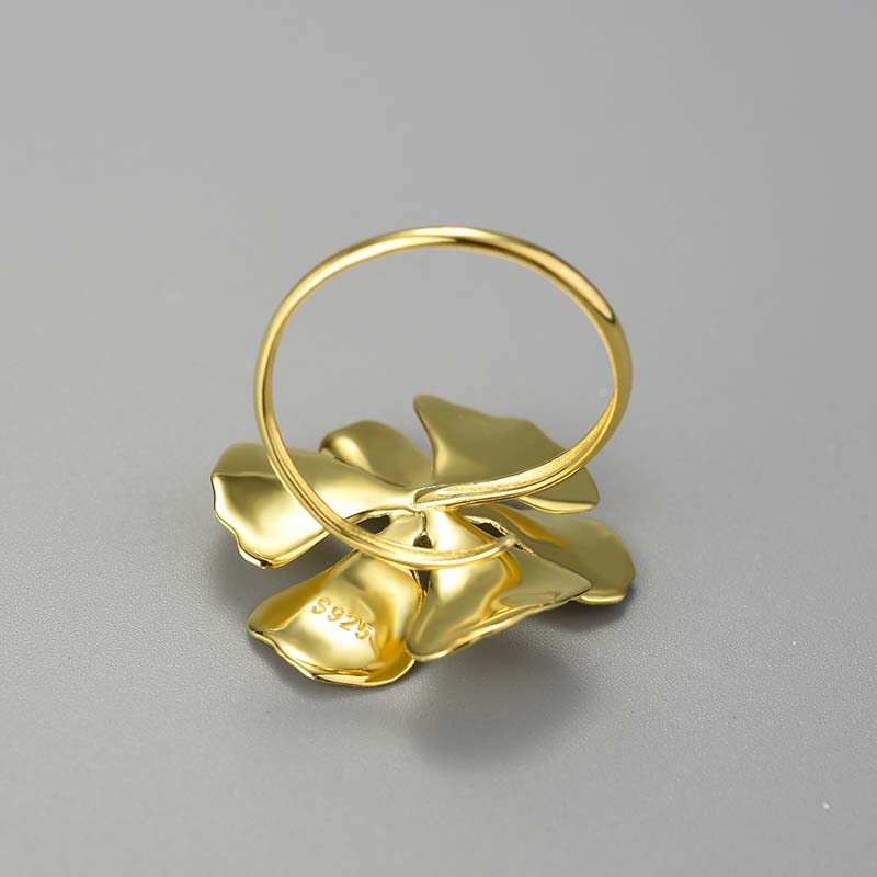 Golden Peony Ring
