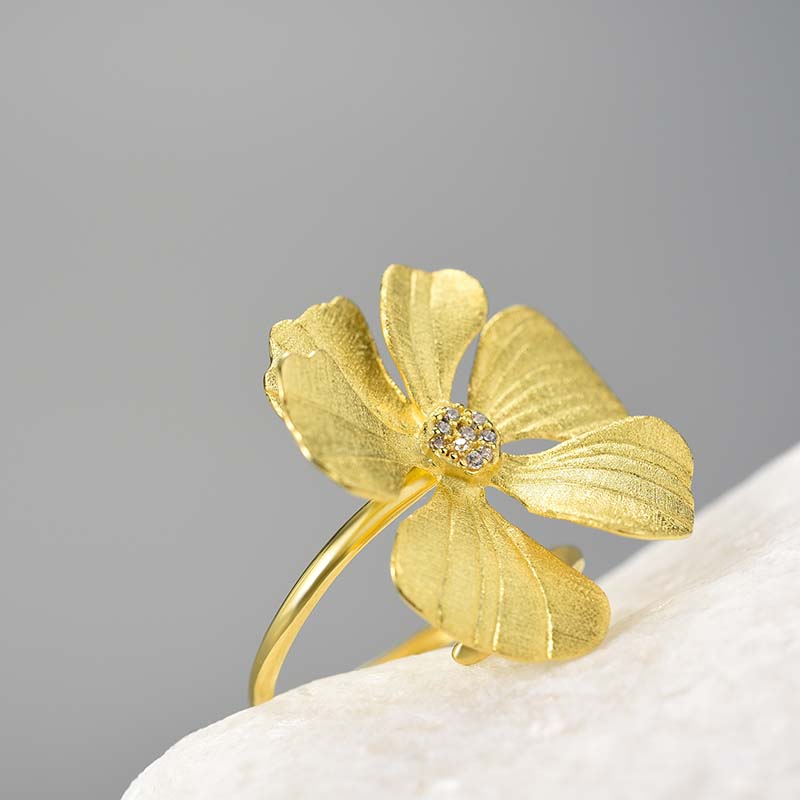 Golden Peony Ring