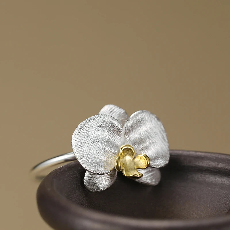 Delicate Phalaenopsis Flower Ring