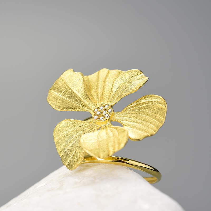 Golden Peony Ring