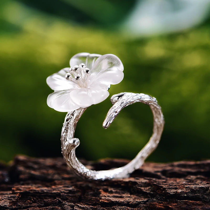 Lone Sakura Flower Ring