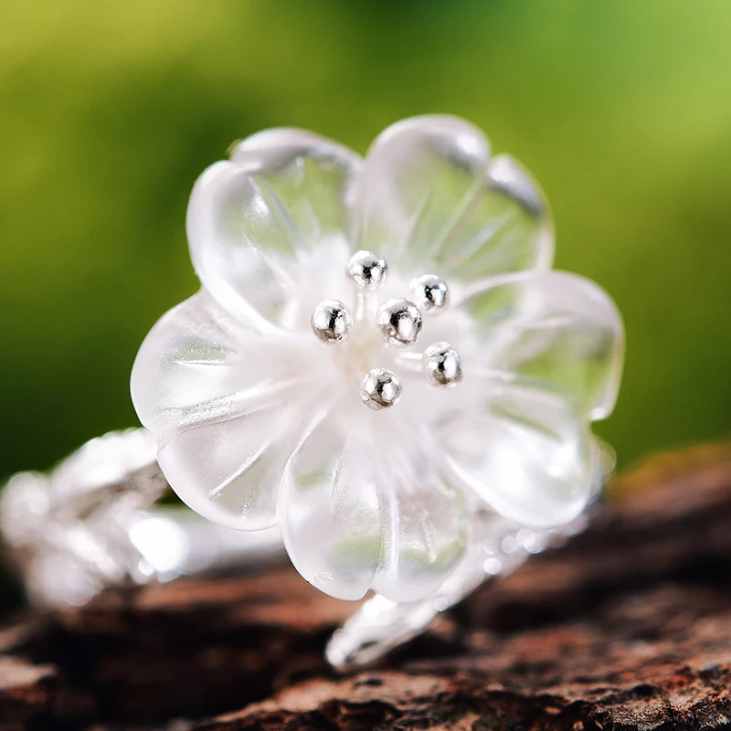 Lone Sakura Flower Ring