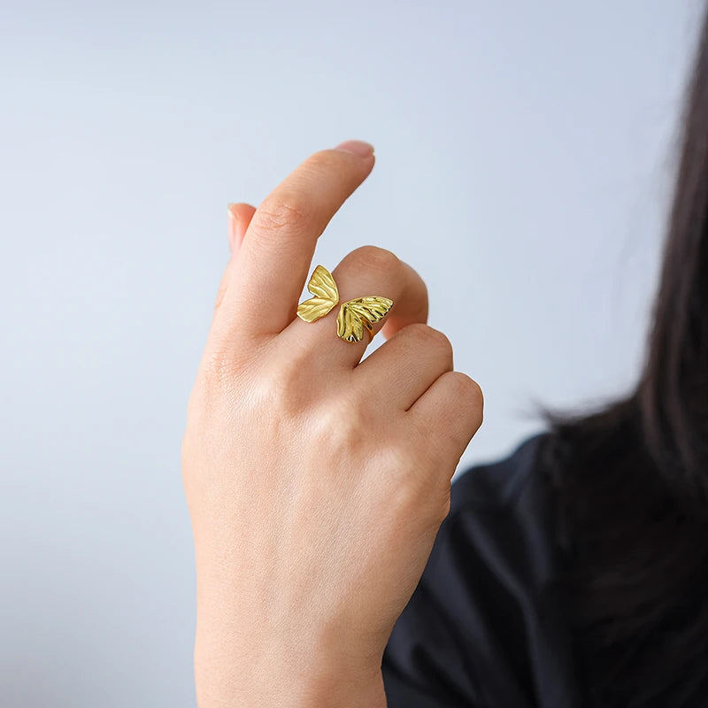 Gentle Butterfly Wings Ring