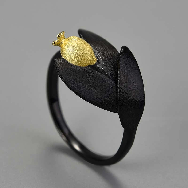 Golden Little Pomegranate Ring