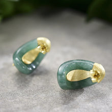 Jade Plum Blossom Stud Earrings