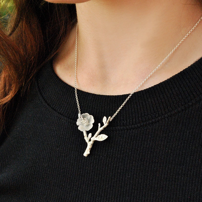 Lone Sakura Flower Necklace
