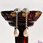 Water Droplet Lotus Drop Earrings