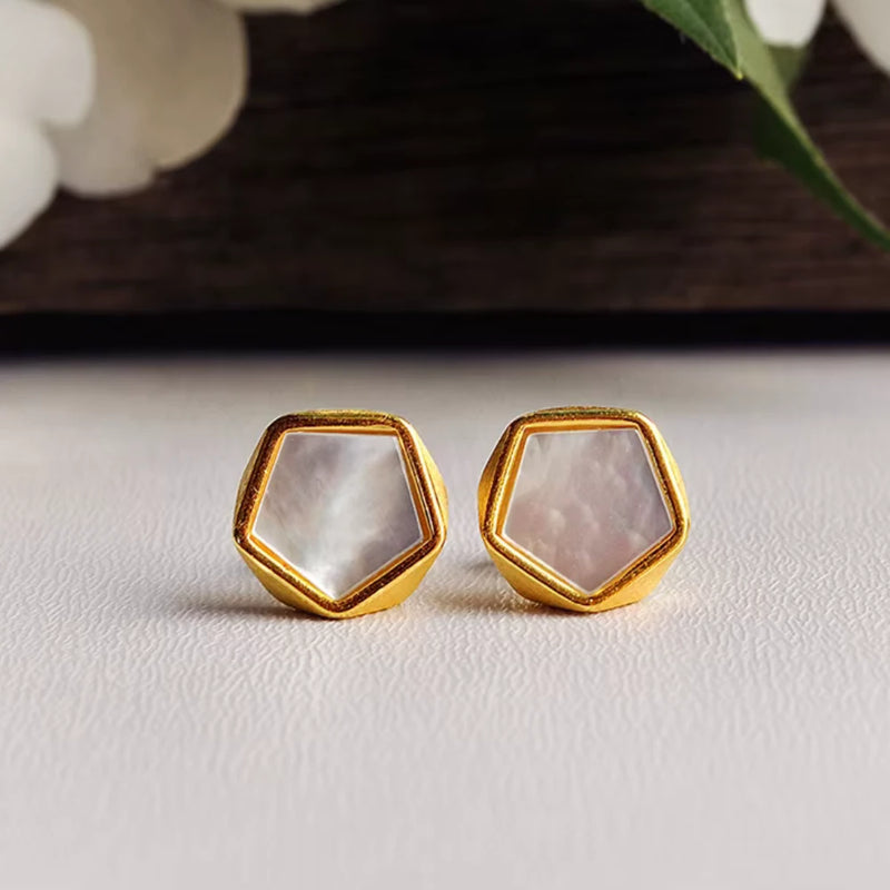 Geometric Angles Stud Earrings