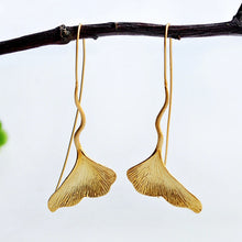 Ginkgo Leaf Drop Earrings