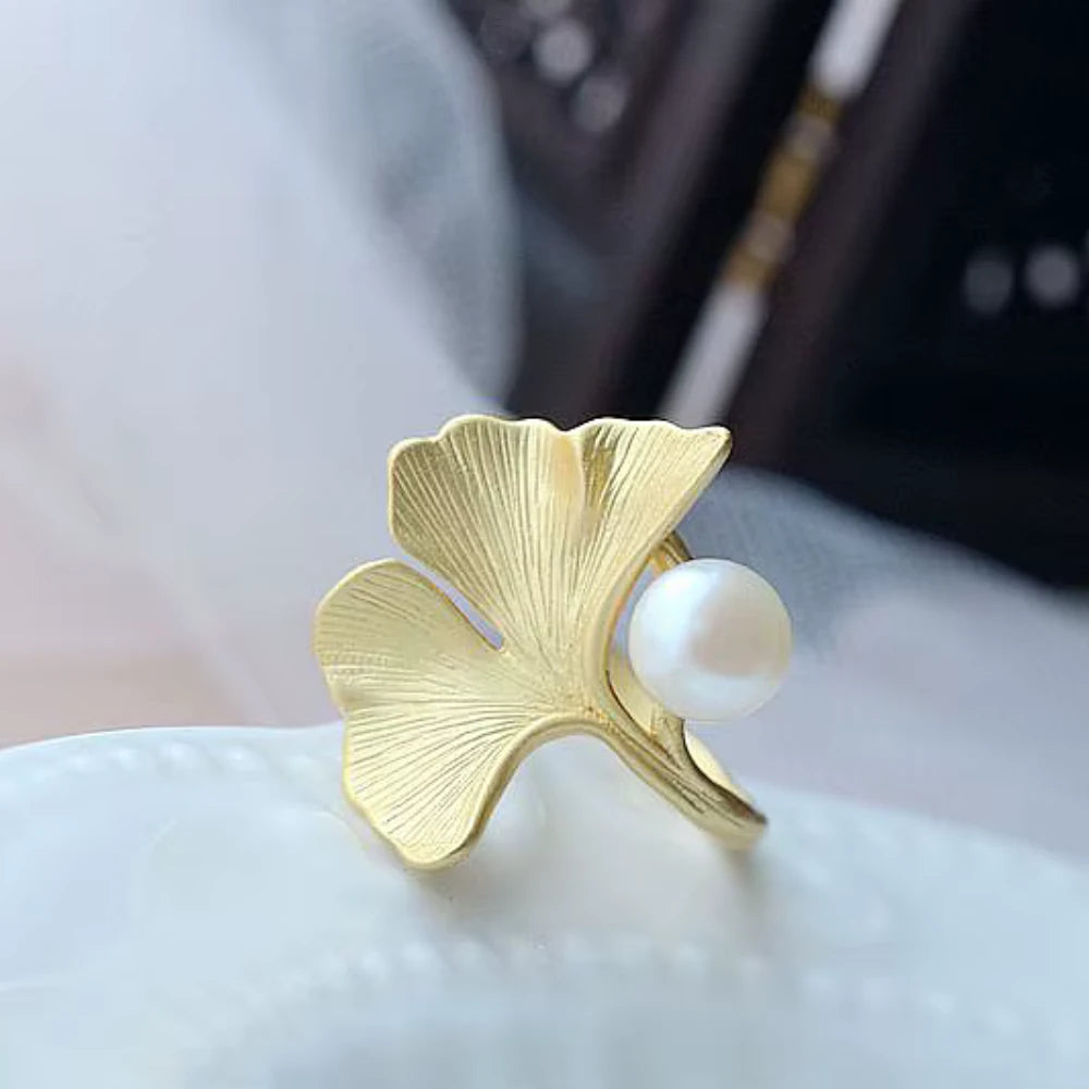 Ginkgo Moondrop Ring