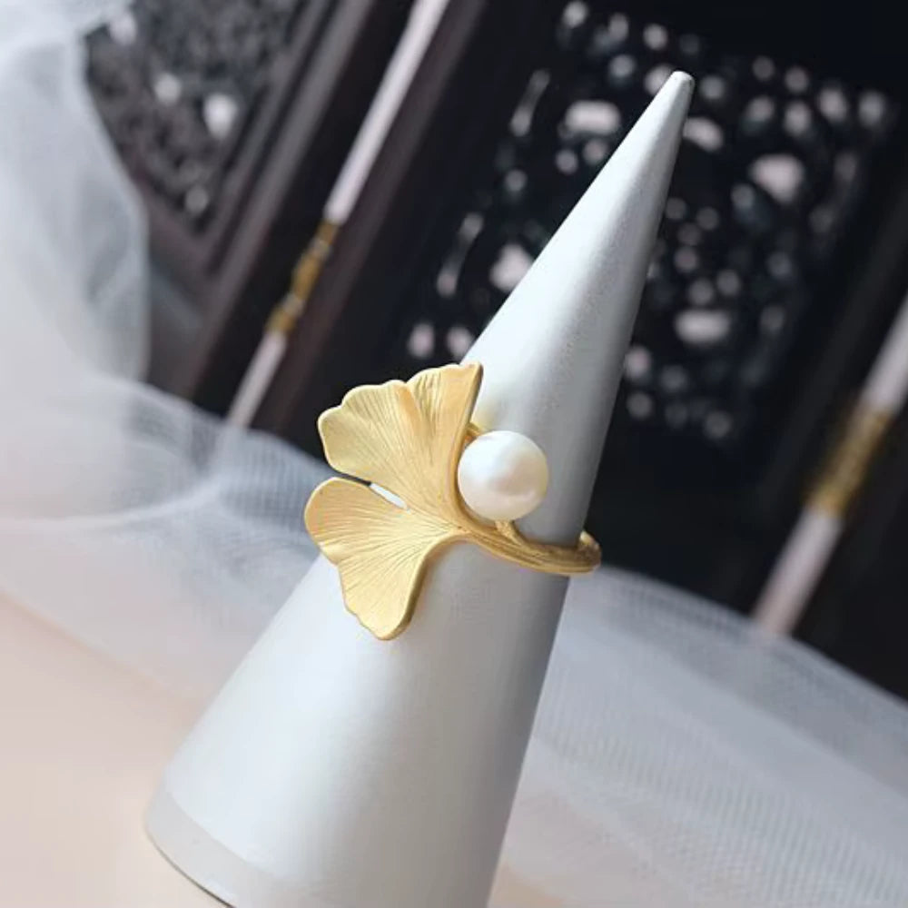 Ginkgo Moondrop Ring