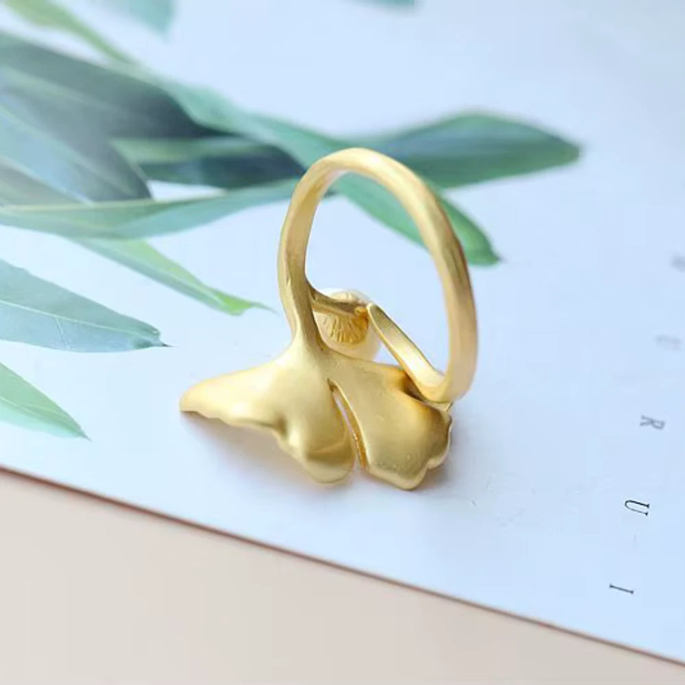 Ginkgo Moondrop Ring