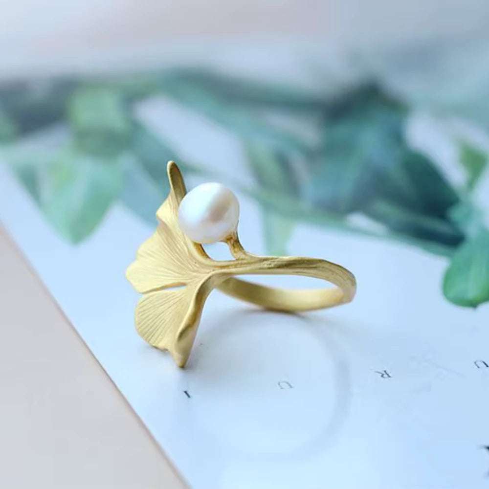 Ginkgo Moondrop Ring