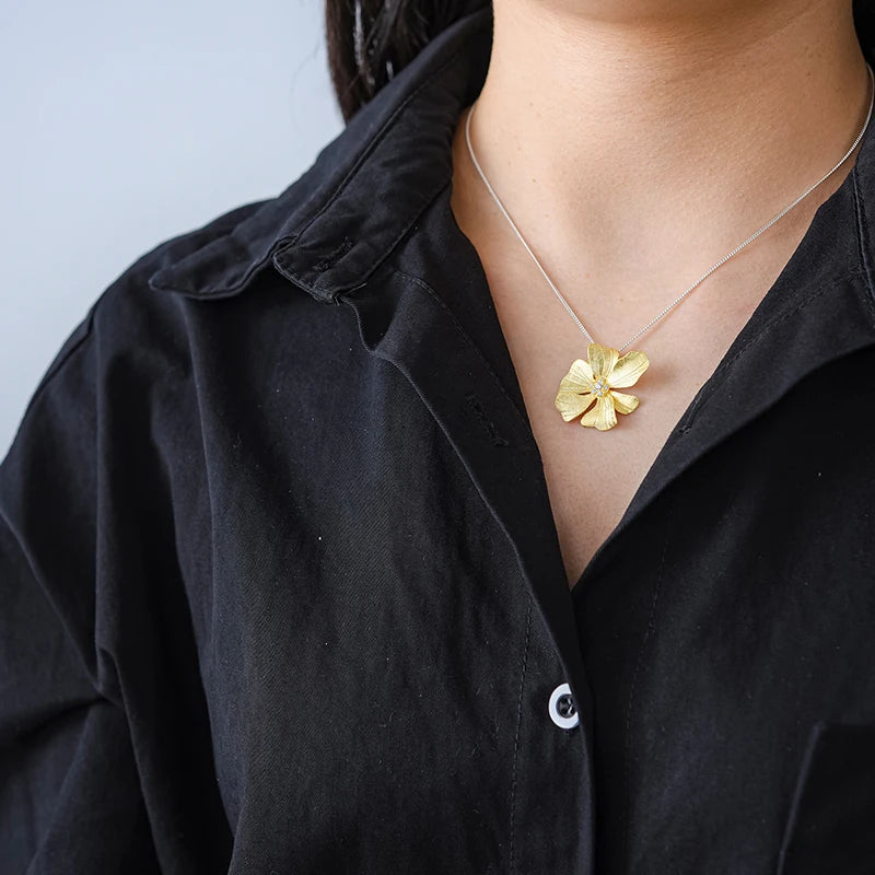 Golden Peony Necklace