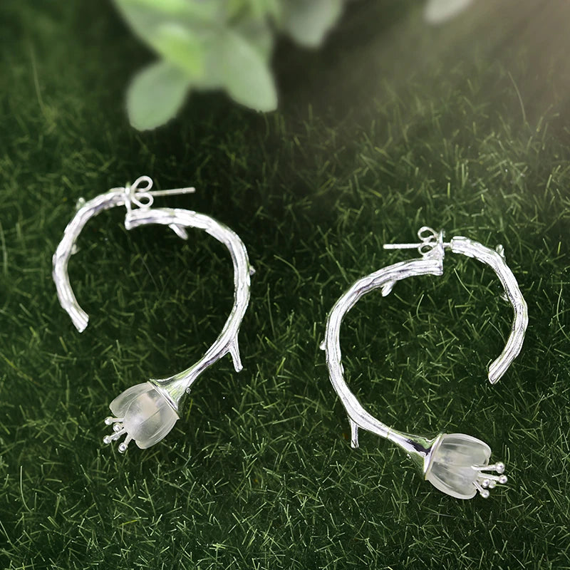 Tulip Of The Valley Wild Twig Earrings