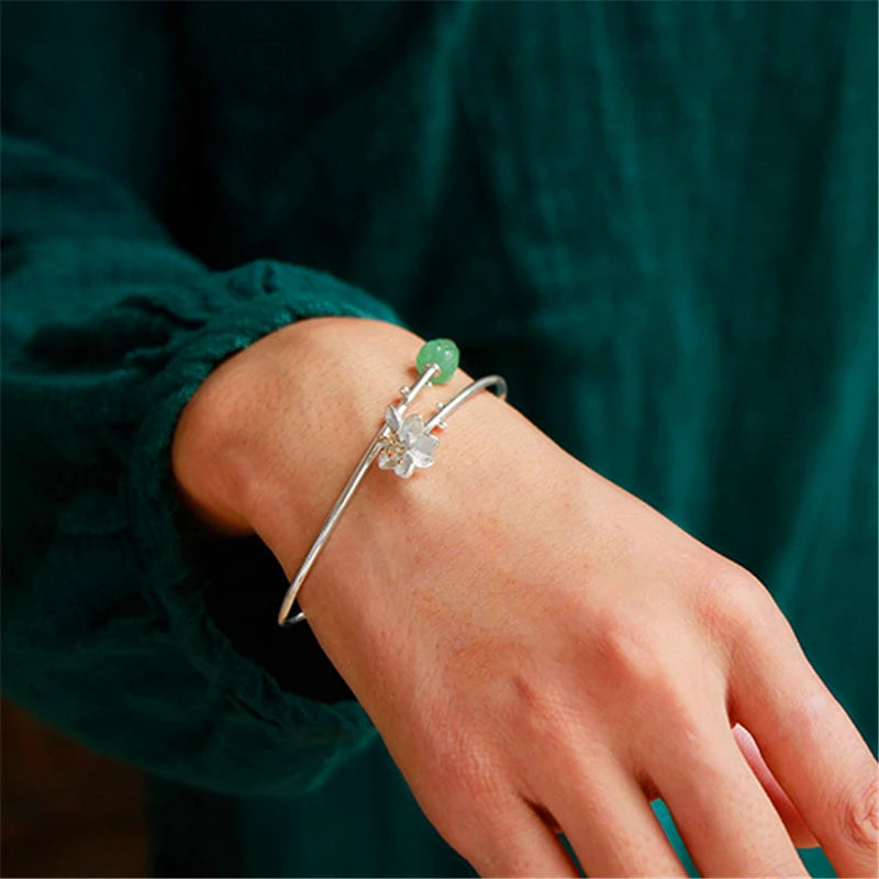 Jade Lotus Whispers Bangle