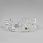 Golden Bee Honeycomb Bangle