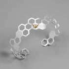 Golden Bee Honeycomb Bangle