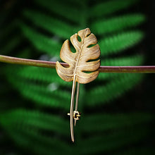 Monstera Leaf Brooch