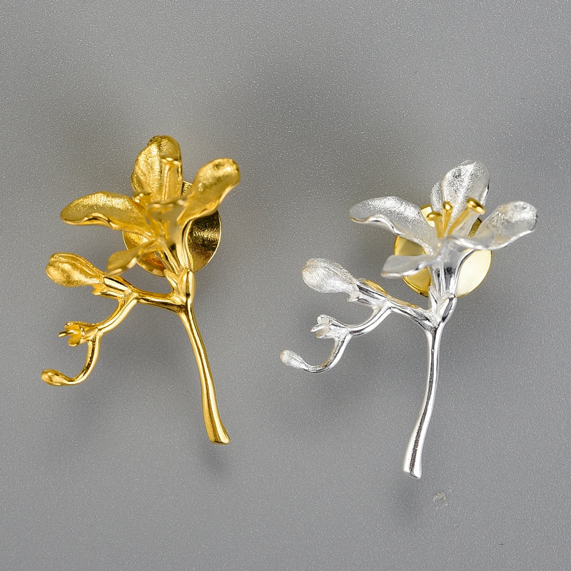 Alluring Freesia Flower Brooch