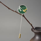 Swallow and Willow in Spring Wind Brooch