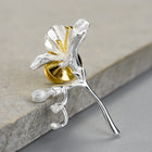Alluring Freesia Flower Brooch