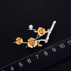 Golden Plum Bloom Brooch