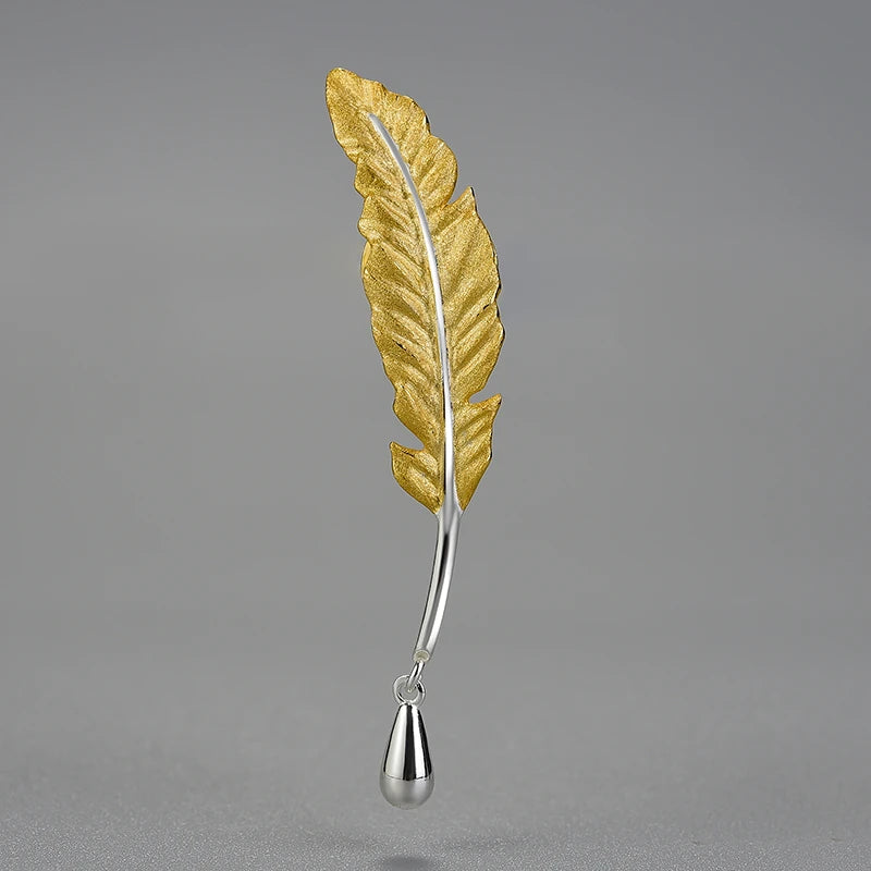 Lucky Goose Feather Brooch
