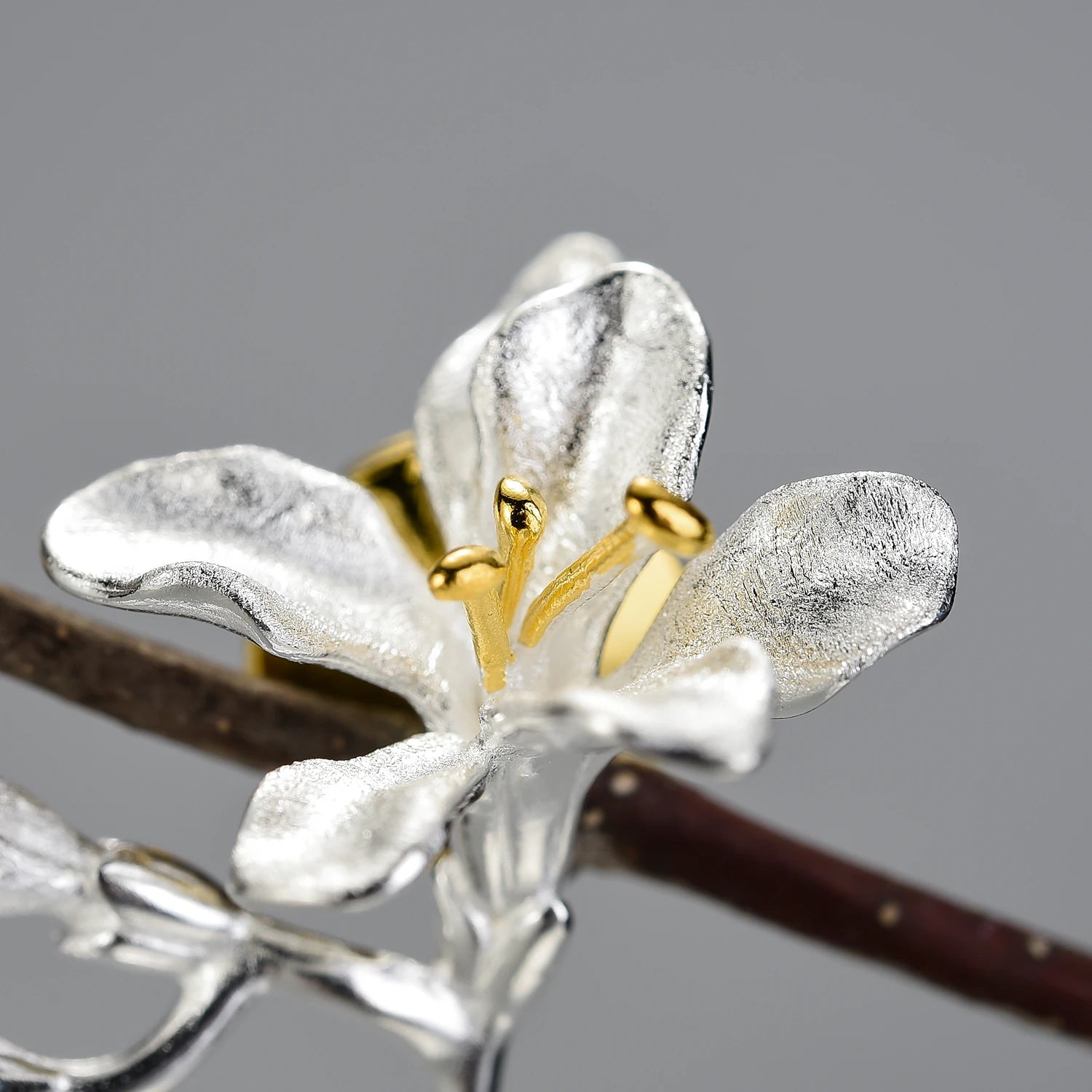Alluring Freesia Flower Brooch