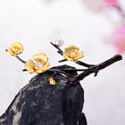 Golden Plum Bloom Brooch