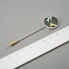Swallow and Willow in Spring Wind Brooch