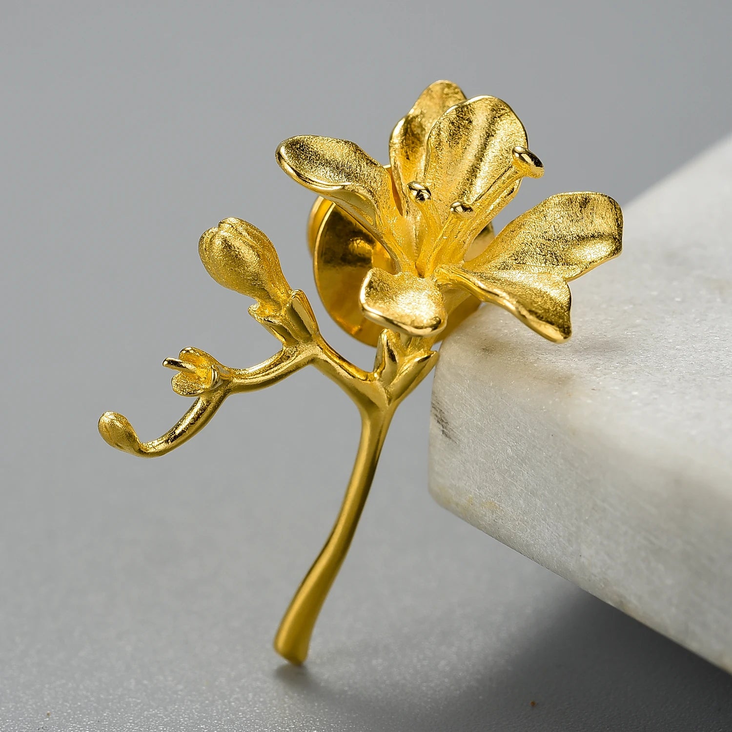 Alluring Freesia Flower Brooch