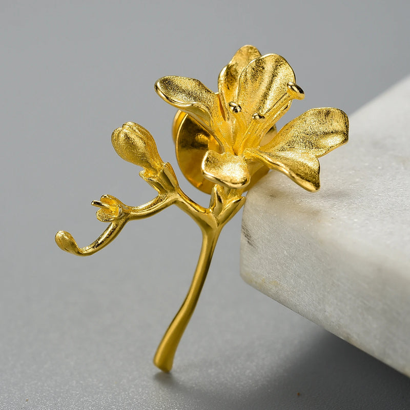 Alluring Freesia Flower Brooch