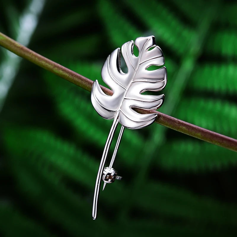 Monstera Leaf Brooch
