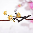 Golden Plum Bloom Brooch