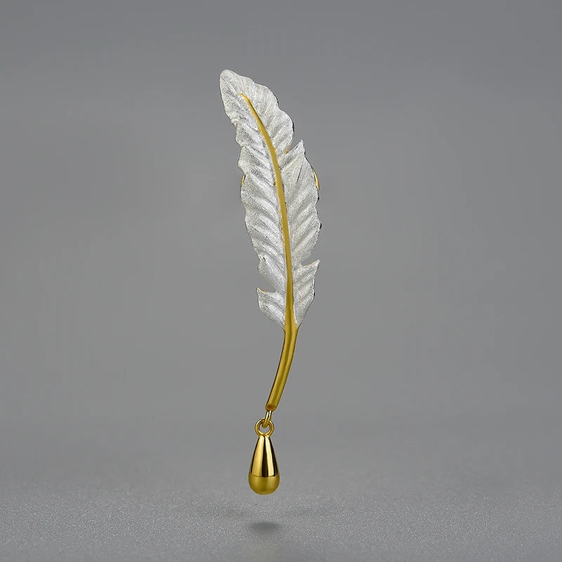 Lucky Goose Feather Brooch
