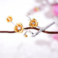 Golden Plum Bloom Brooch
