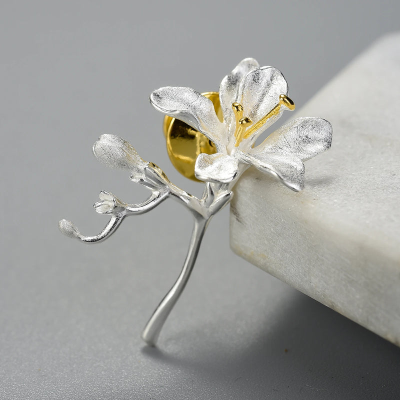 Alluring Freesia Flower Brooch