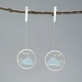 Bluebird of Icy Mountains Earrings