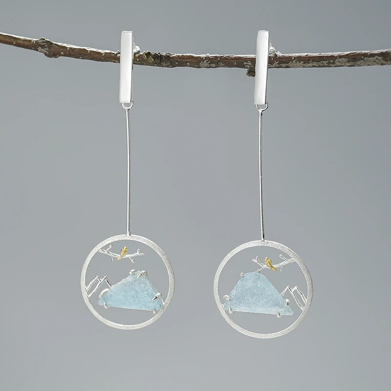 Bluebird of Icy Mountains Earrings
