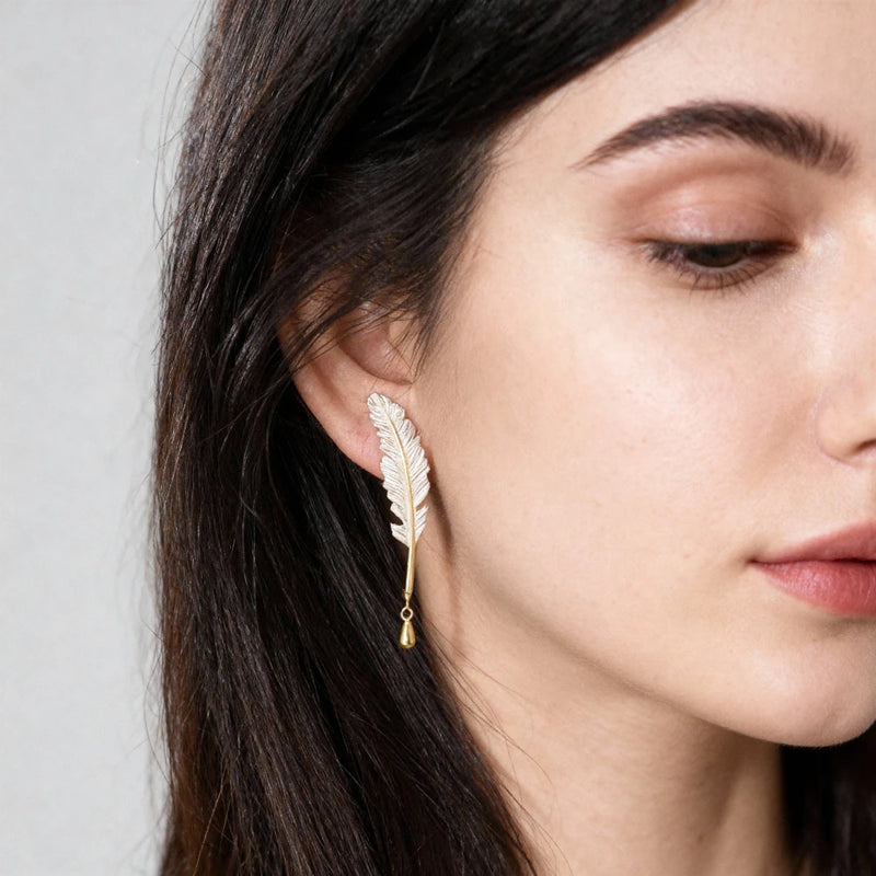 Lucky Goose Feather Earrings