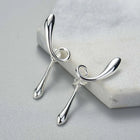 Double Sided Twist Drop Earrings