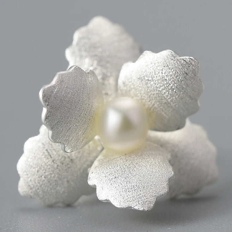 Delicate Begonia Flower Stud Earrings