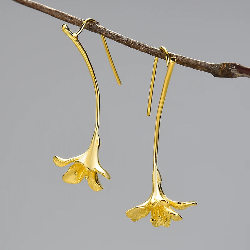 Alluring Freesia Flower Drop Earrings