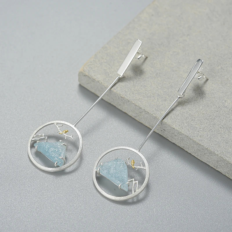 Bluebird of Icy Mountains Earrings