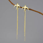 Flying Swallows Tassel Earrings