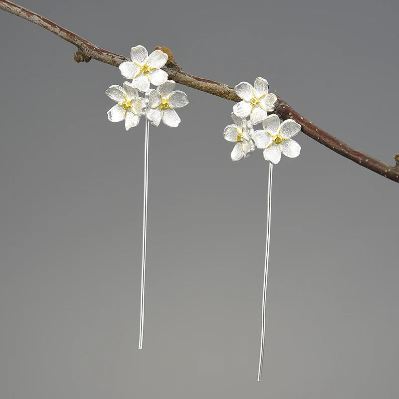 Forget Me Not Triple Drop Earrings